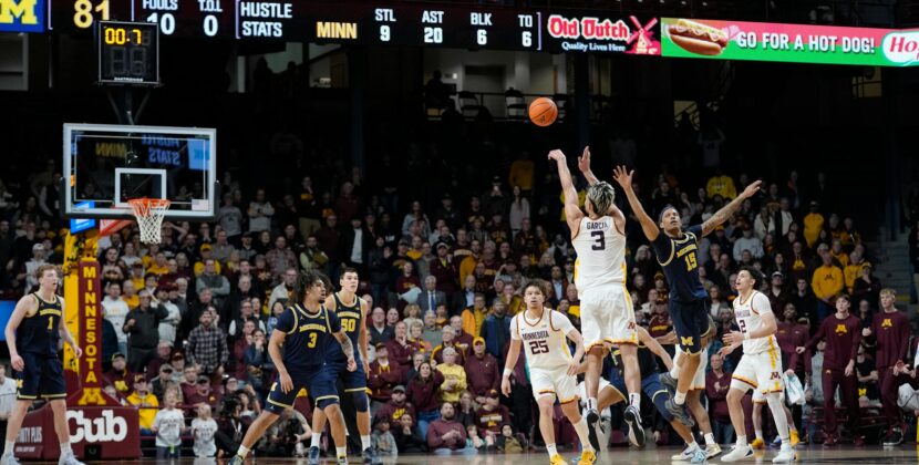Dawson Garcia’s long three-pointer to end OT gives Gophers men’s basketball first Big Ten win of the season