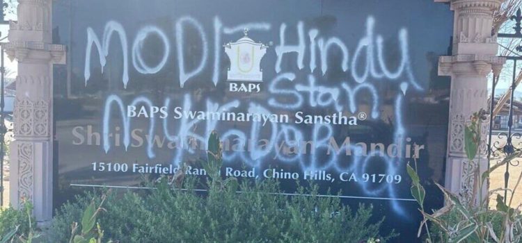 Defacement of Hindu temples with anti-India graffiti in US being probed as ‘hate crimes’: Govt