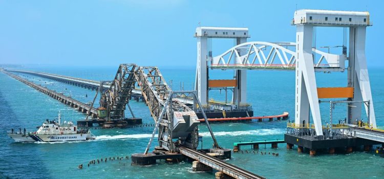 PM Modi to inaugurate Pamban Bridge LIVE: PM Modi arrives at Mandapam to inaugurate India’s first vertical lift sea bridge