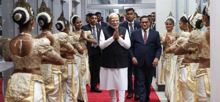 PM Modi arrives in Colombo, gets special welcome at airport | Latest News India