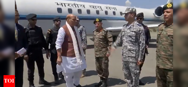 India Pakistan News Live Updates: Rajnath Singh lands in Srinagar, first visit since Operation Sindoor