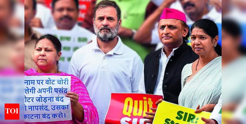 Oppn protests rolls revision in Bihar, stalls House business | India News