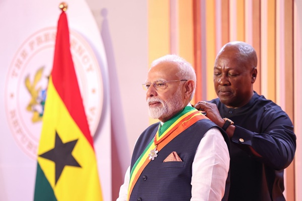 PM Modi Conferred Ghana’s Top Honour; India, Ghana Sign Four MoUs –