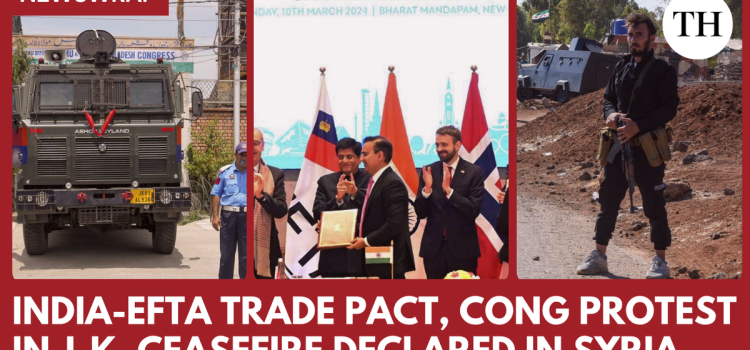 Watch: India-EFTA trade pact, Congress’ street protest in J-K, Ceasefire declared in Syria | News wrap